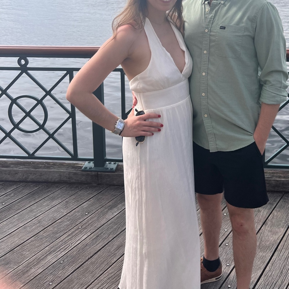 White Abercrombie halter dress